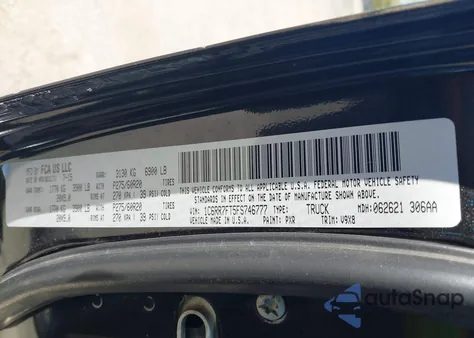 2015 Ram 1500 Express из США, поврежденный, VIN 1C6RR7FT5FS746777